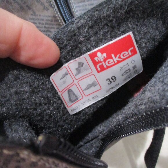 Rieker Lilyish Ankle Booties Womens US 8.5 EUR 39 Brown Vegan Leather - Picture 7 of 7